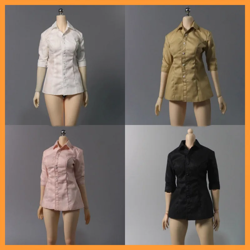 

HAILI TOYS 1/6 Scale Exquisite Charming Business Style Waist Medium Long Sleeved POLO Shirt Dress Fit 12inch Action Figure Toys
