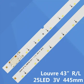 2 stk/set LED Strip Voor Samsung UN43K5300 UN43K5100 BN96-39723A 39722A UA43K5100 UA43K5300 UE43K5102 UE43K5103 V6LF_430SFA/B_LED25