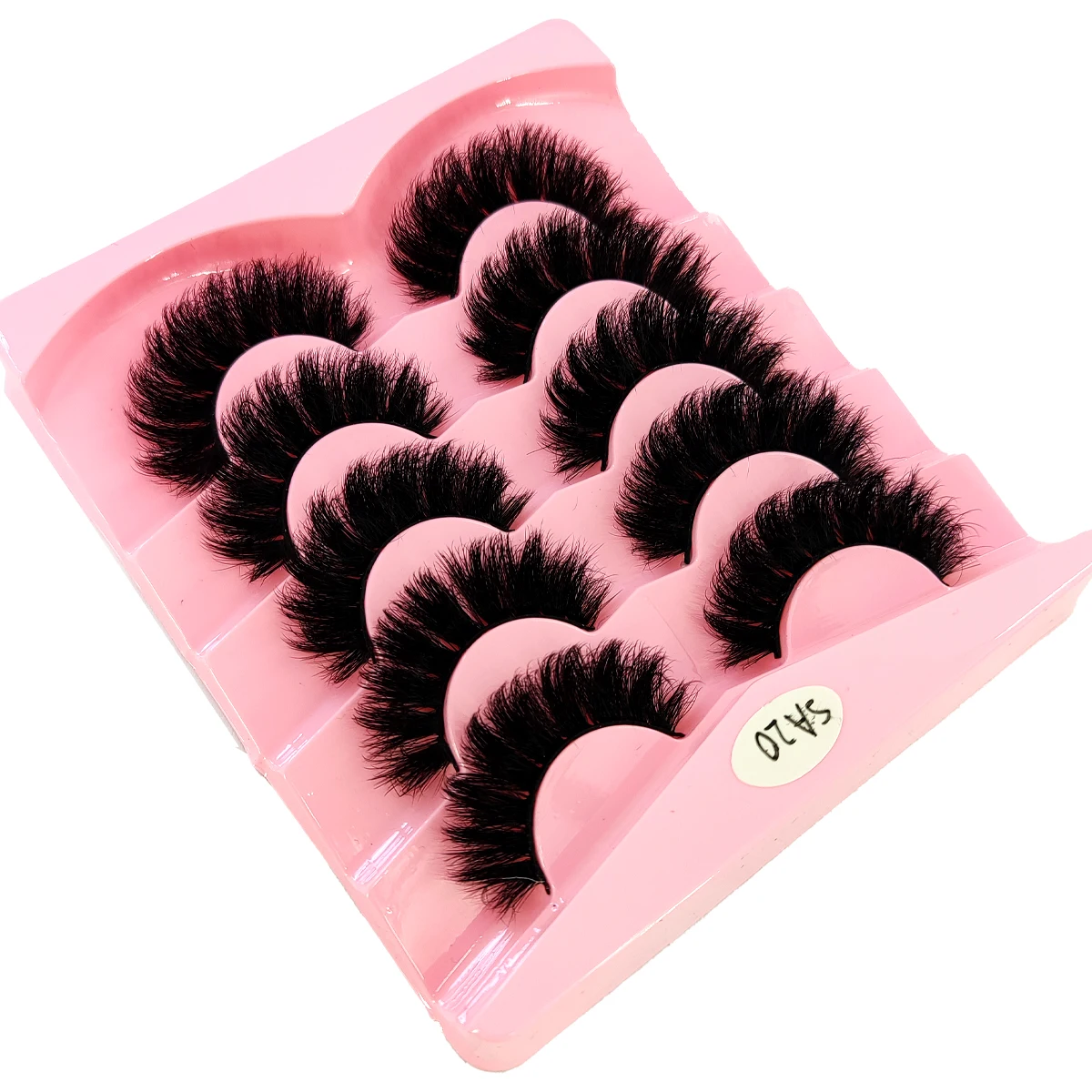 AMSDCN 5 pairs 3D Artificial Mink False Eyelash Messy Thick Eyelash Makeup False Eyelash Extension Kit