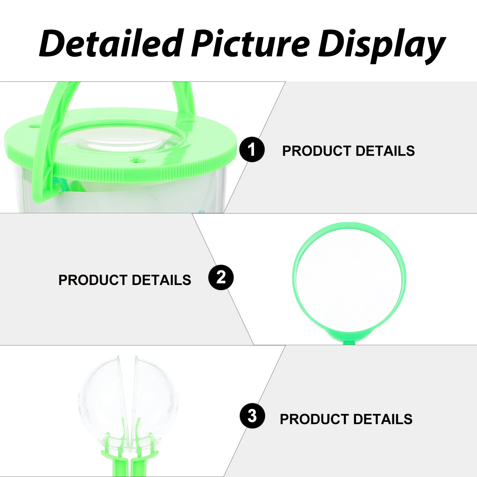 1Set Insect Observation Barrel High Grade Material Magnifying Glass Top for Outdoor Exploration Science Learning Kids Activity