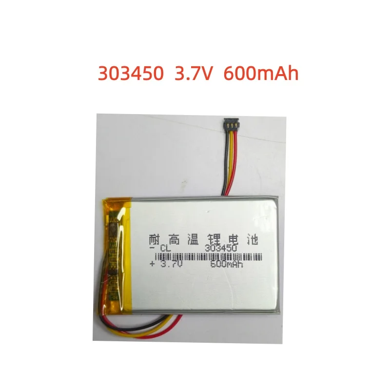 

3Pin 303450 3.7V 600mAh Small Size Lipo Rechargeable Battery Lithium Polymer For MP3 Bluetooth MID headset headphone video pen