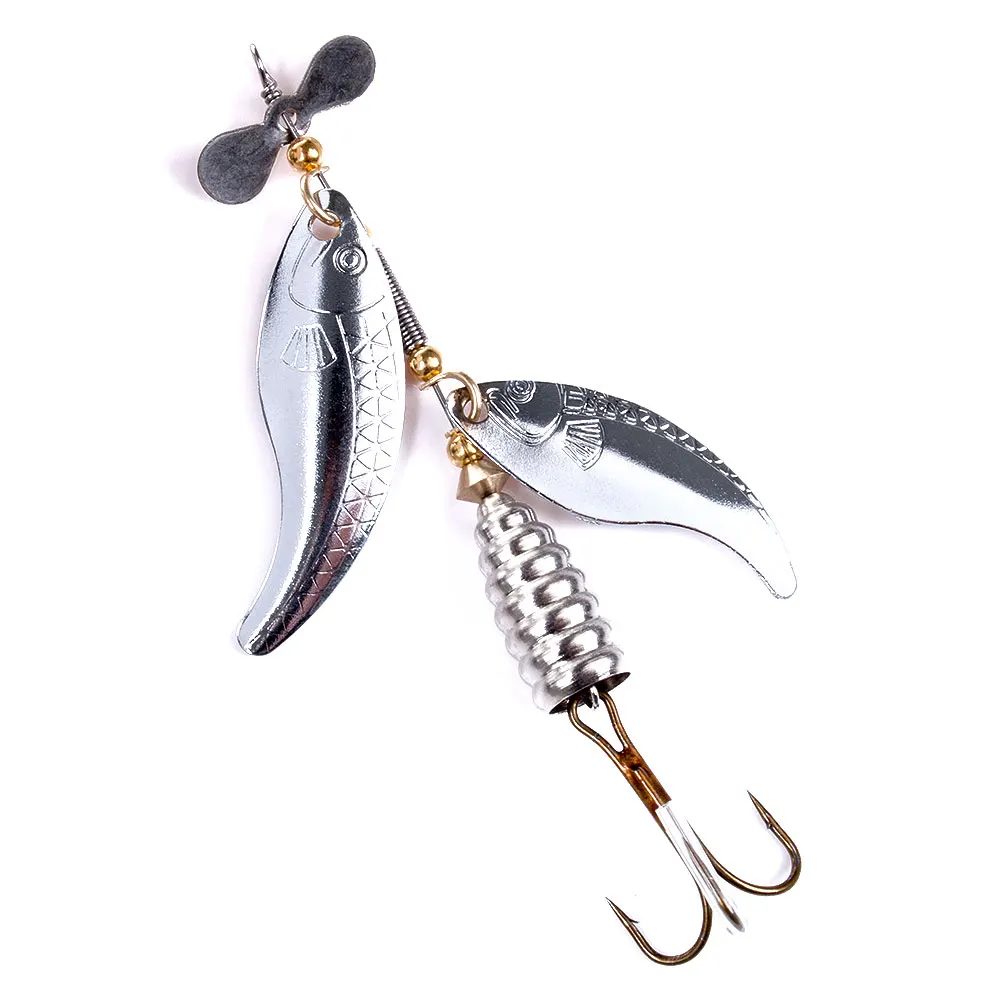 

10cm/14.6g Lures Metal Pike Spoon Lure Spinner Blades Baits Fishing Rig Inline Spinner