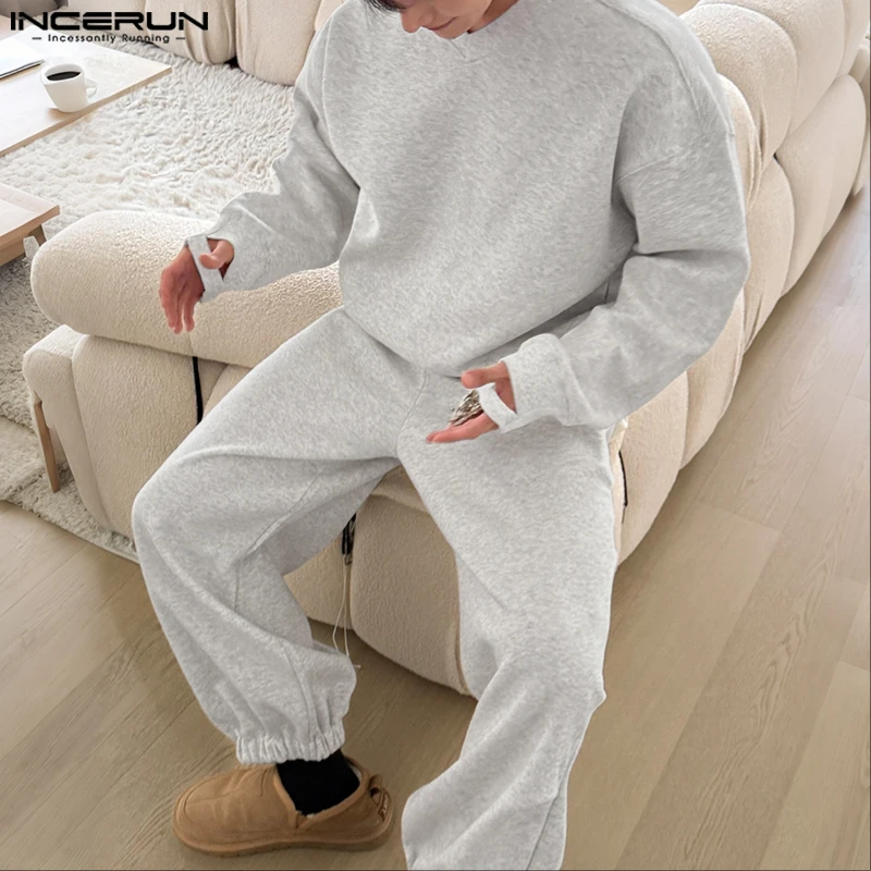 INCERUN Men's Sets Solid Color - đánh giá và giá Streetwear Hoodie