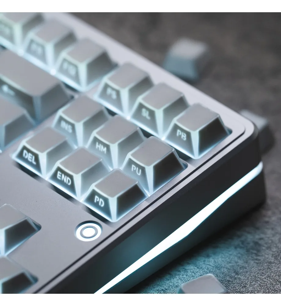 Fold side engraved edges and corners transparent mechanical keyboard keycaps personalized customization original two-color