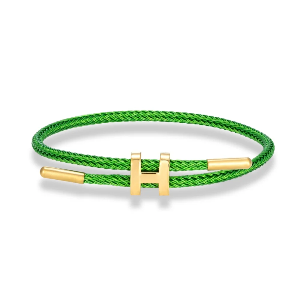 Mehrfarbiges Edelstahl-Drahtseil Verstellbares Armband Wasserdicht Nicht Verblassend Luxuriöser Minimalistischer Paarschmuck Geschenk für Männer Frauen