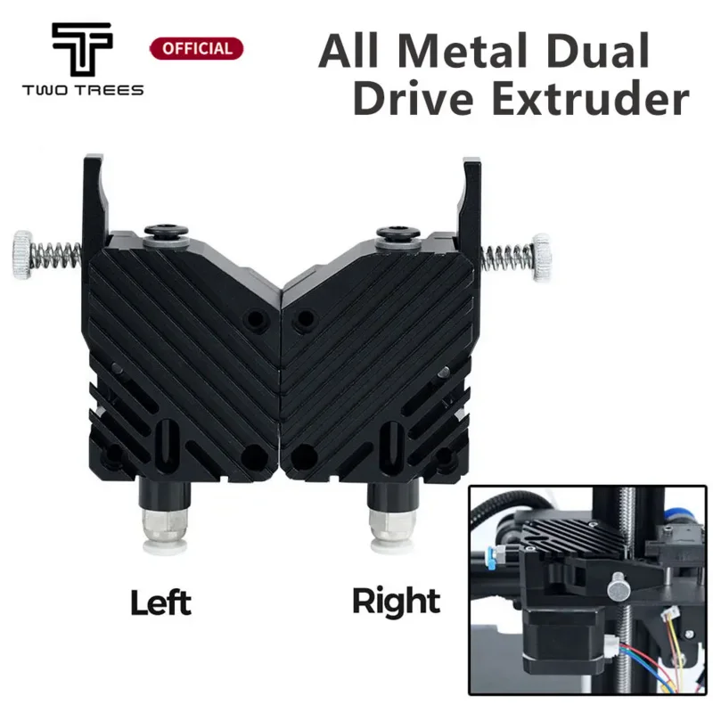 Extrusor de doble unidad totalmente de Metal, clonado Btech Bowden para impresora Creality CR10 MK3 Ender 3 Voron SP-5, DDB derecho/izquierdo