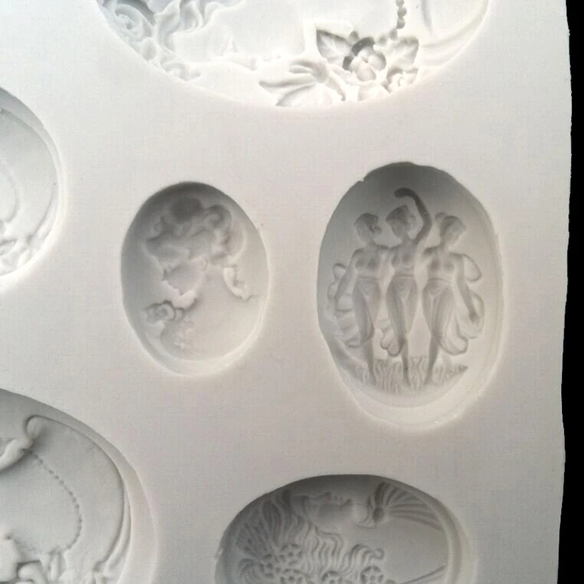 Cameo Collection Portrait Silikon Sugarcraft Form, Fondant Kuchen Dekorieren Werkzeuge – Detail 4