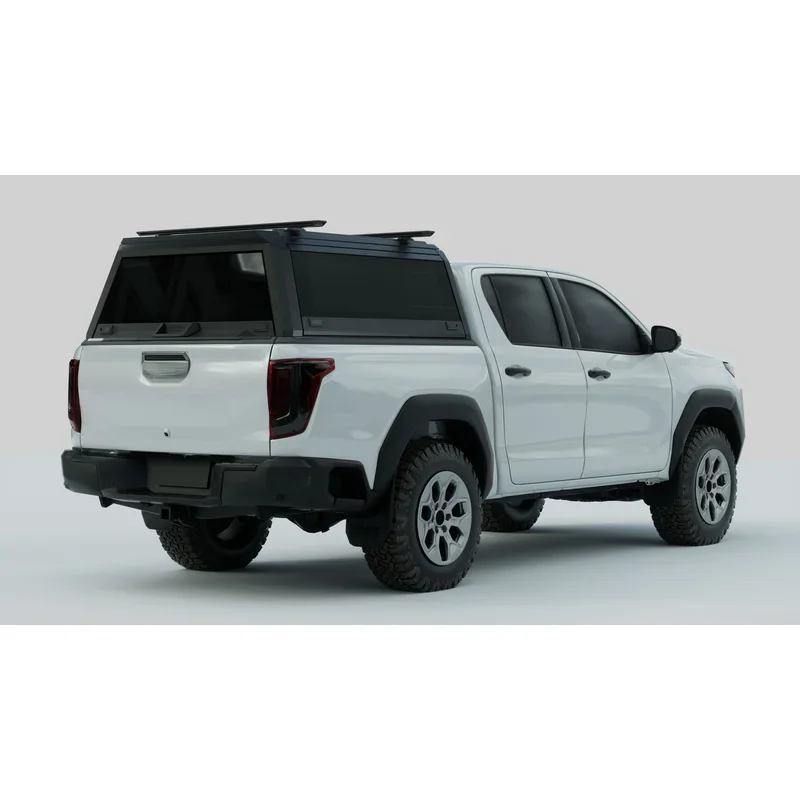 KQX Heavy Duty Waterproof Black Aluminum Pickup Truck Bed Canopy Compatible with Tacoma SR