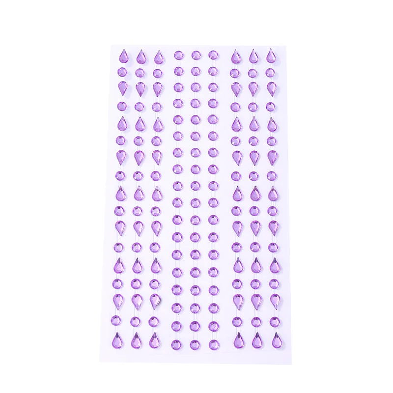 Hot Selling Teardrop Face Gems Stickers Self Adhesive Acrylic Rhinestones for Festival Rave Party Makeup Eye Face Decoration view 5