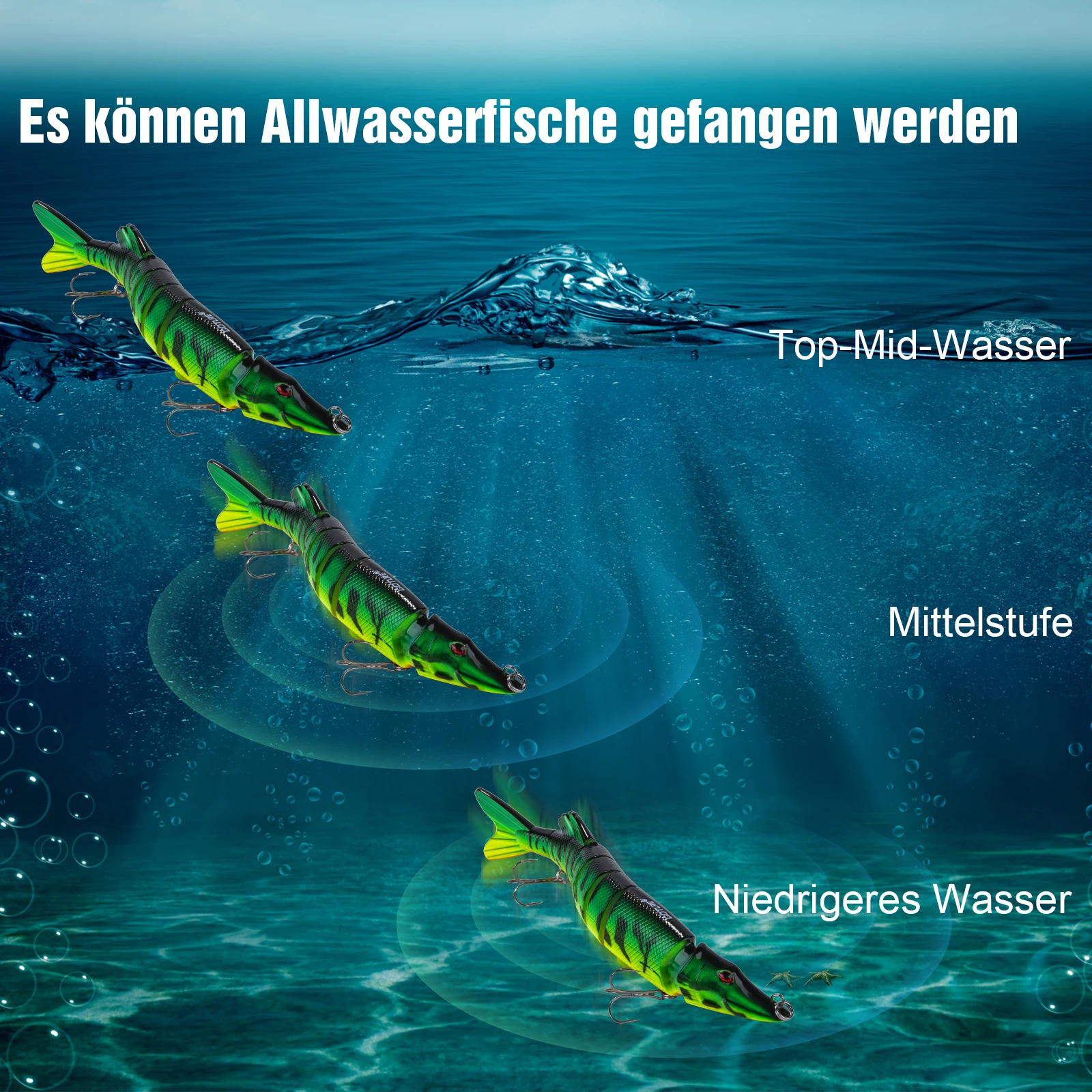 Señuelo Multiarticulado Goture Swimbait – Wobbler Hundido Realista - imagen 5