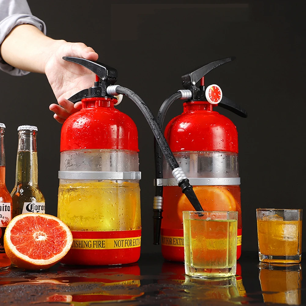 1.5L Beer Wine Drink Dispenser Creative Fire Extinguisher Shape Liquor Dispenser Wine Spirits Beer Beverage Liquor Bar Accessory