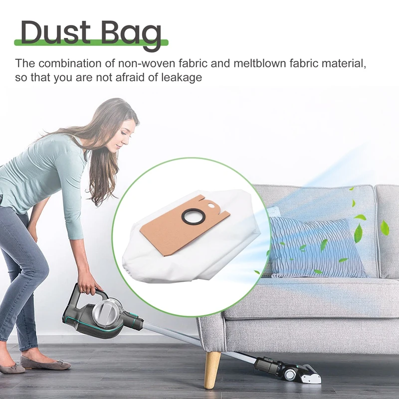 ABJA-For VIOMI S9 جهاز آلي لتنظيف الأتربة كيس مرشح كيس لجميع الغبار سعة 3 لتر ما يصل إلى 1 شهر من الاستقلال مختومة بالكامل