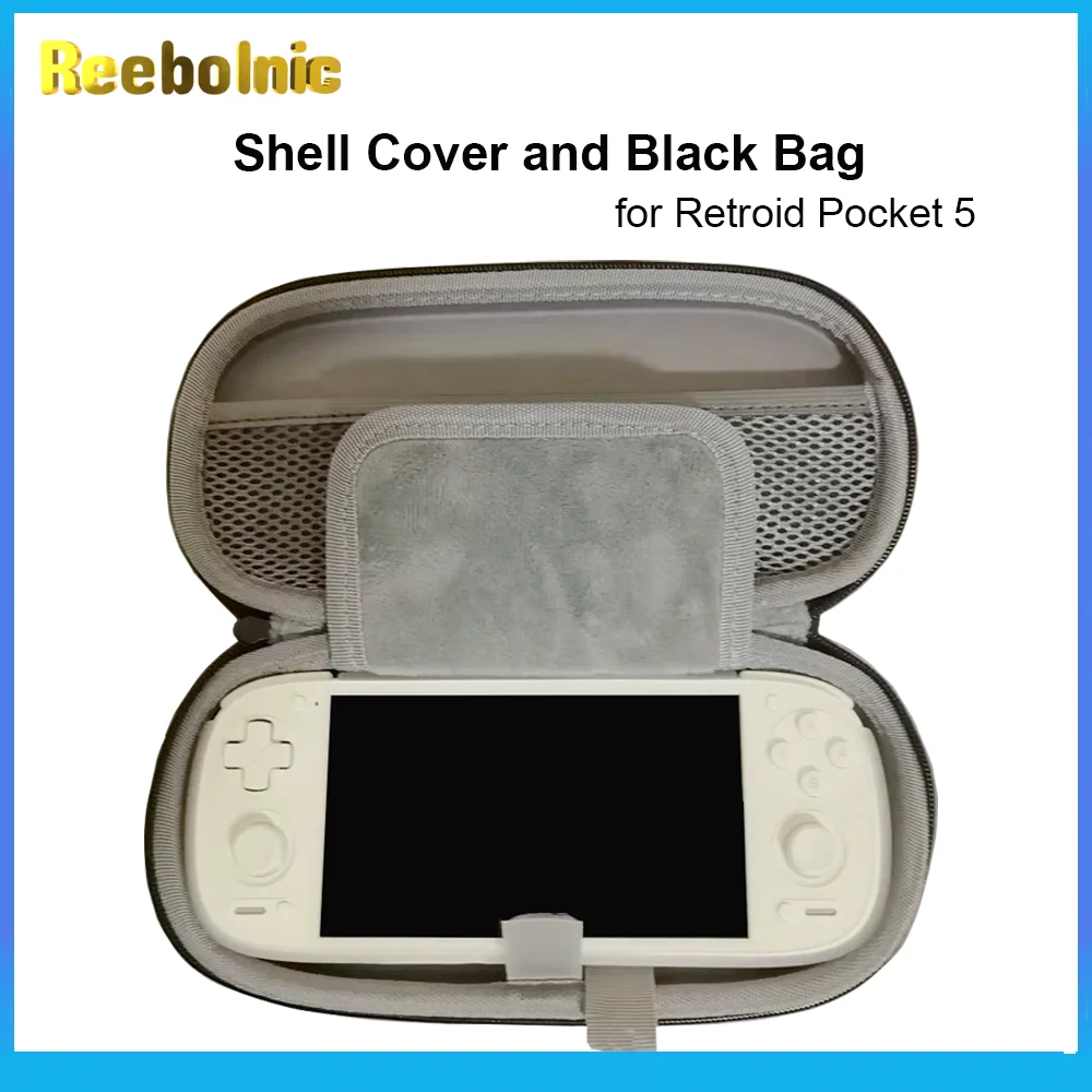 

Reebolnic RP5 Shell Cover Bag Compatible Handheld Game Console Portable Carry Bag Protected Retroid Pocket 5 Suitable Case