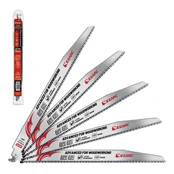 EZARC 12-Inch(300mm) Japanese Teeth Reciprocating Saw Blades High Precision 8 TPI Tri-Edged Teeth Wood Pruning Saw Blades 5pcs