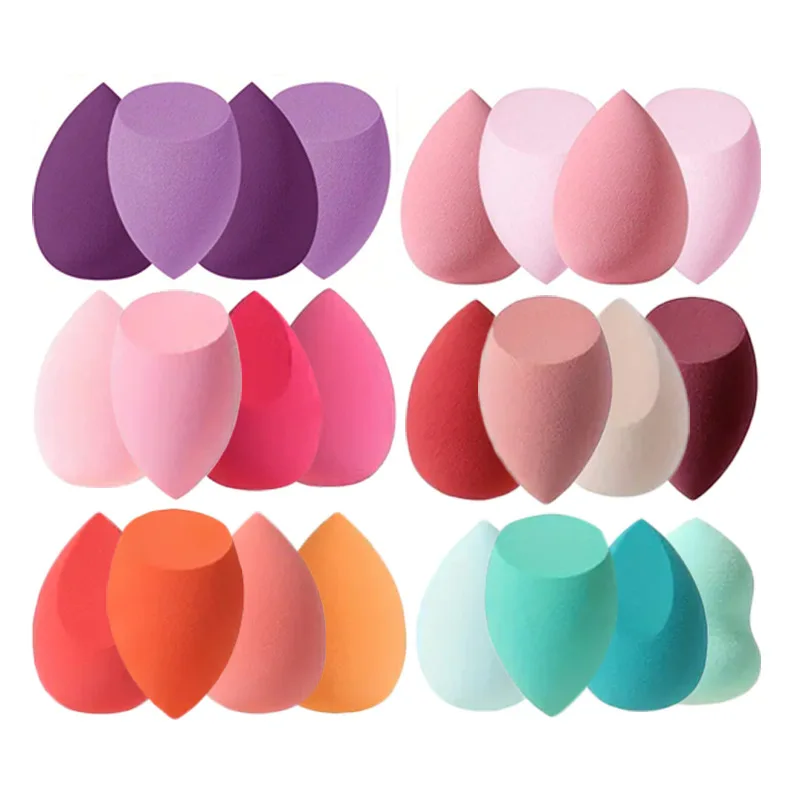 Esponja de maquiagem ultra macia, úmida e seca, dupla utilização, beleza, ovo, gota de água, corte oblíquo, sopro de maquiagem