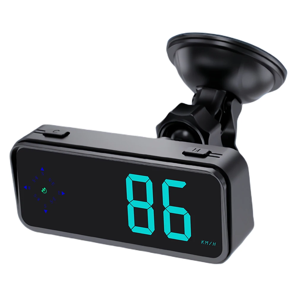 Windshield Speed Projector with Compass Colorful LED Display Digital Car HUD Plug and Play GPS HUD Car Electronics Accessories