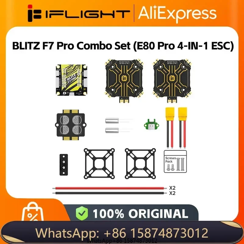 

iFli ght BLITZ F7 Pro Combo Set with BLITZ E80 Pro 4-IN-1 ESC for FPV RC dr one