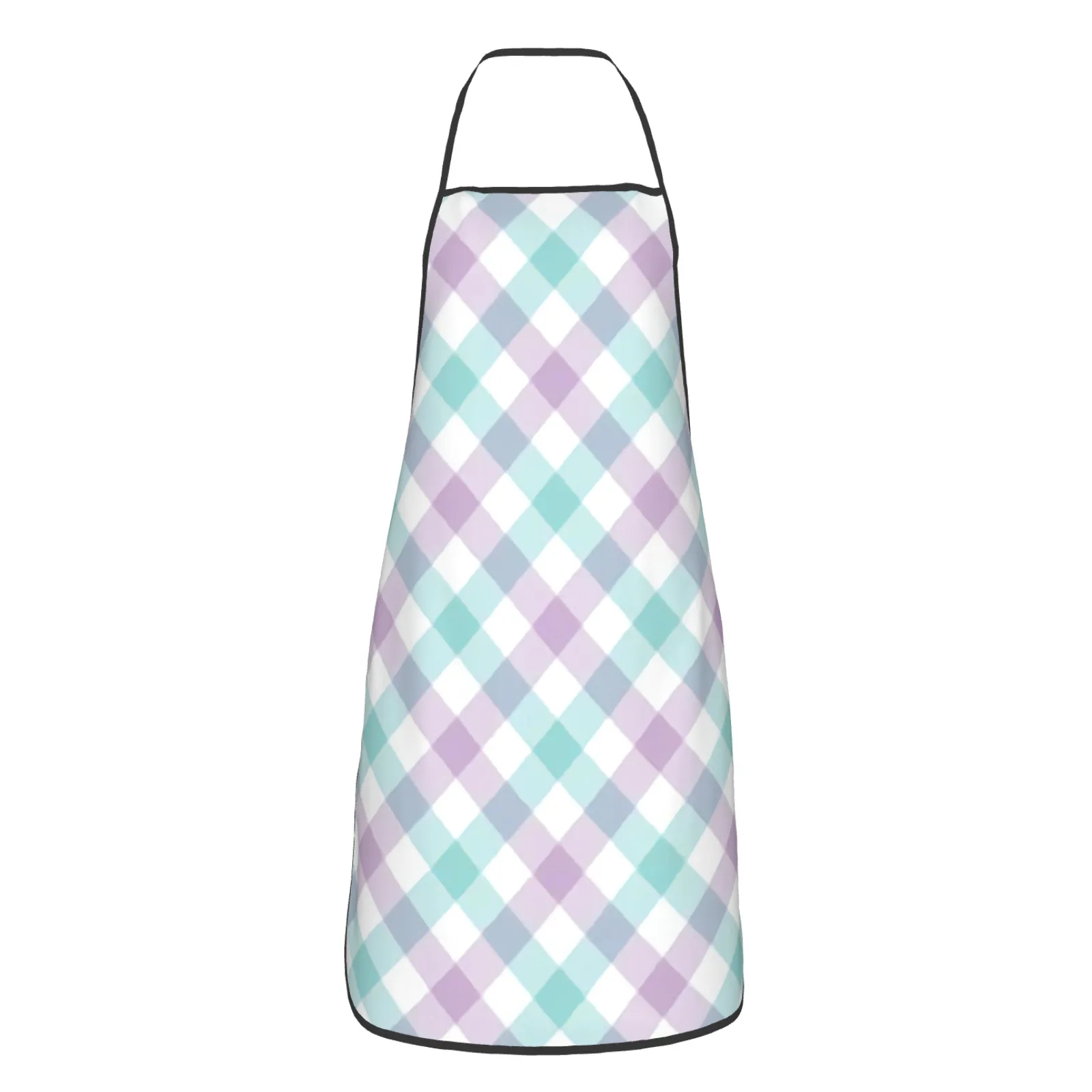 Fashions Polyester locking hem Apron Home Cooking Baking Kitchen Pink Check Apron Black Check Check Plaid Buffalo Plaid