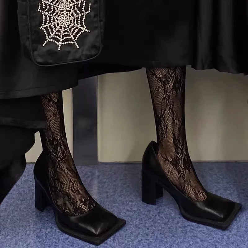 

Туфли Мэри Джейн на массивном каблуке, дизайнерские туфли на высоком каблуке с квадратным носком, модные офисные туфли на мелком каблуке, весенне-осенние женские туфли-лодочки в стиле ретро