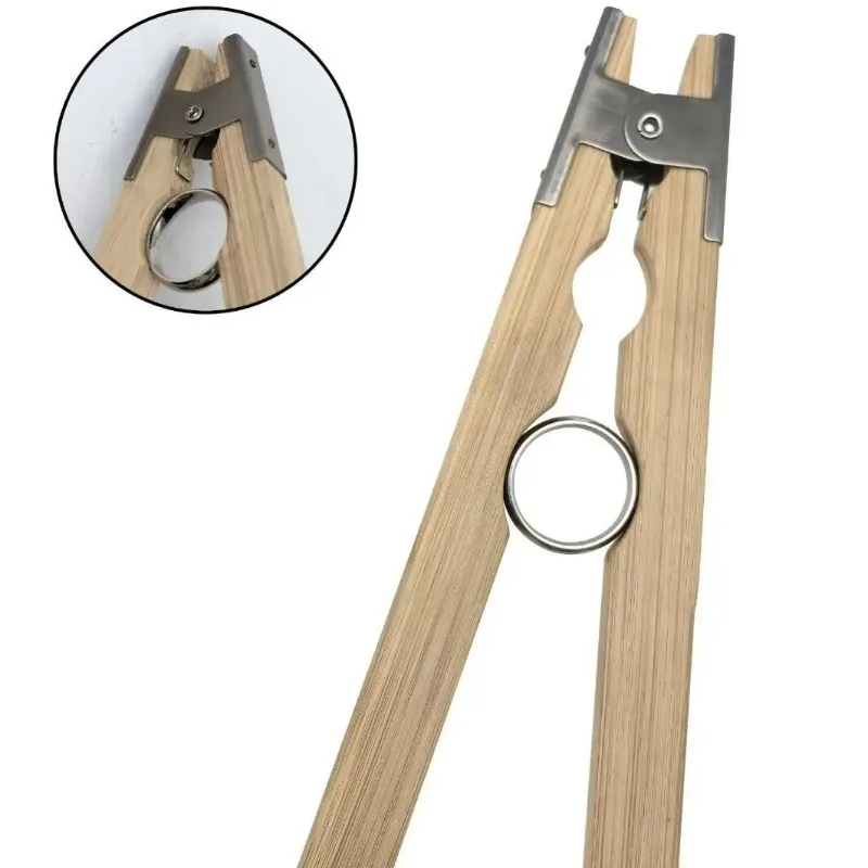 Wooden Ring Holder Clamp Jewelry Ring Polishing Holding Plier Wooden Ring Clamp Hand Tool