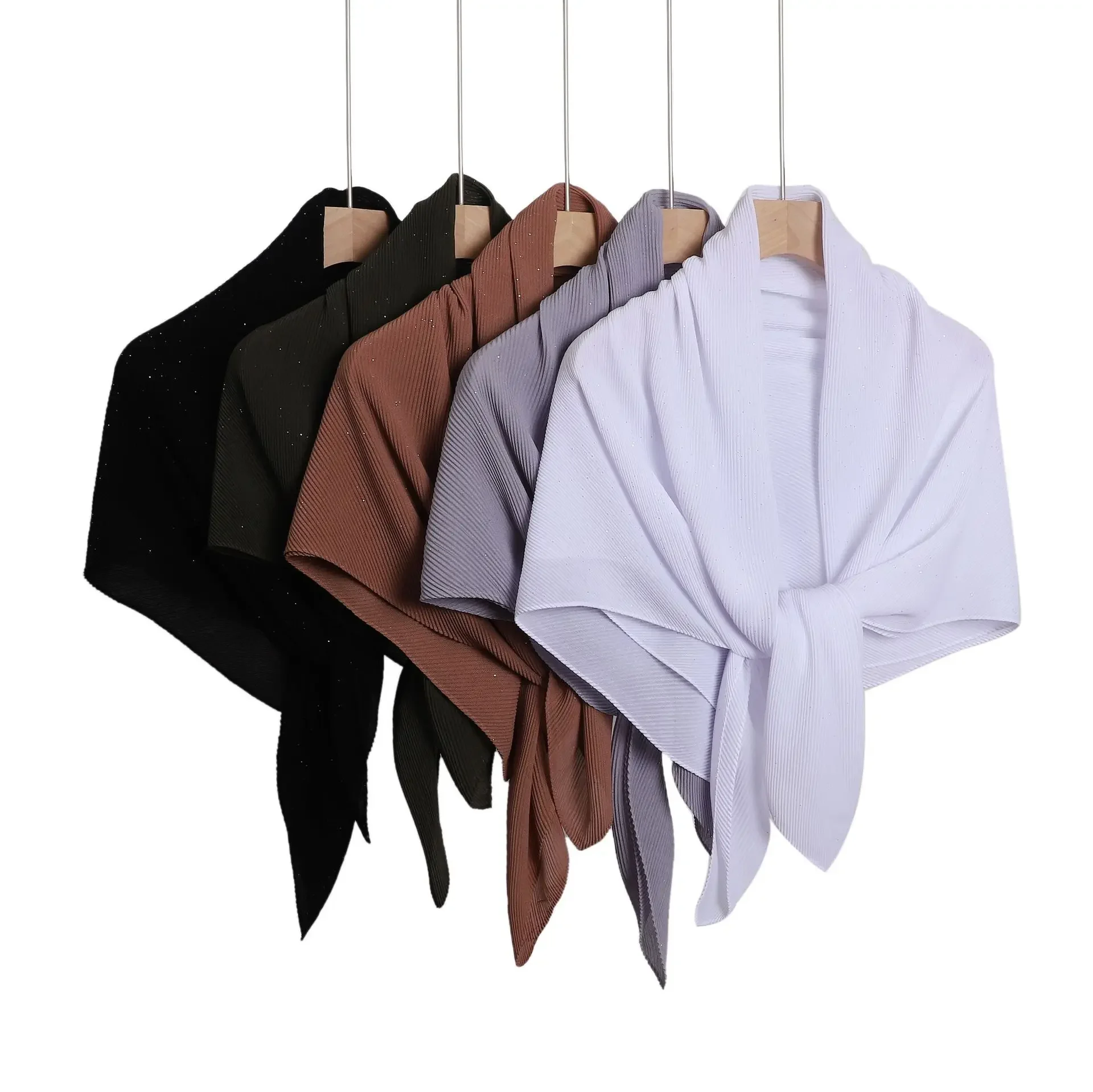 

90CM Crinkle Square Scarf Chiffon Shawl Wrap Turban Women Muslim Hijab Winkle Scarves Bandanas Headband Kerchief Turbante Mujer