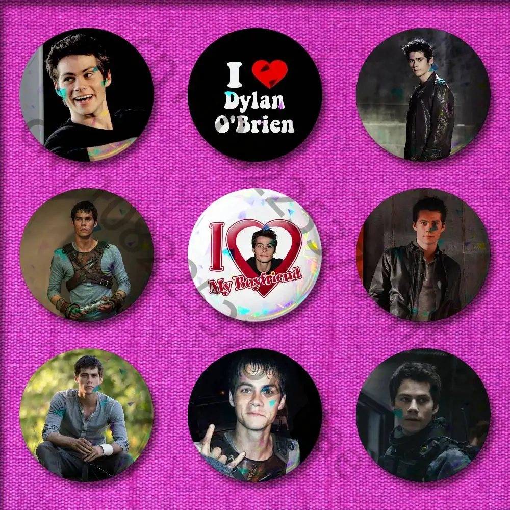 

D-Dylan OBrien America Badge For 75mm 25mm 44mm 32mm 58mm Round Pin Brooch Insignia Shell Adornment