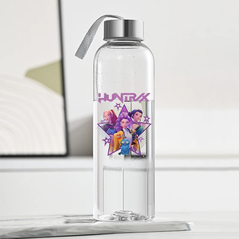 

400 мл Move K-Pop Охотники на демонов Прозрачная бутылка для воды Модный чайник Милый мультфильм аниме с принтом Детские подарки на день рождения Кружки Чашки