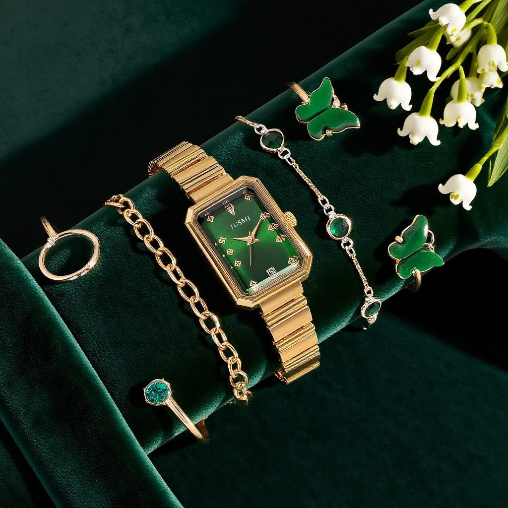 ساعة كوارتز نسائية أنيقة وبسيطة بدون سوار فولاذي رقمي، مناسبة للارتداء اليومي، وهدايا العيد #1