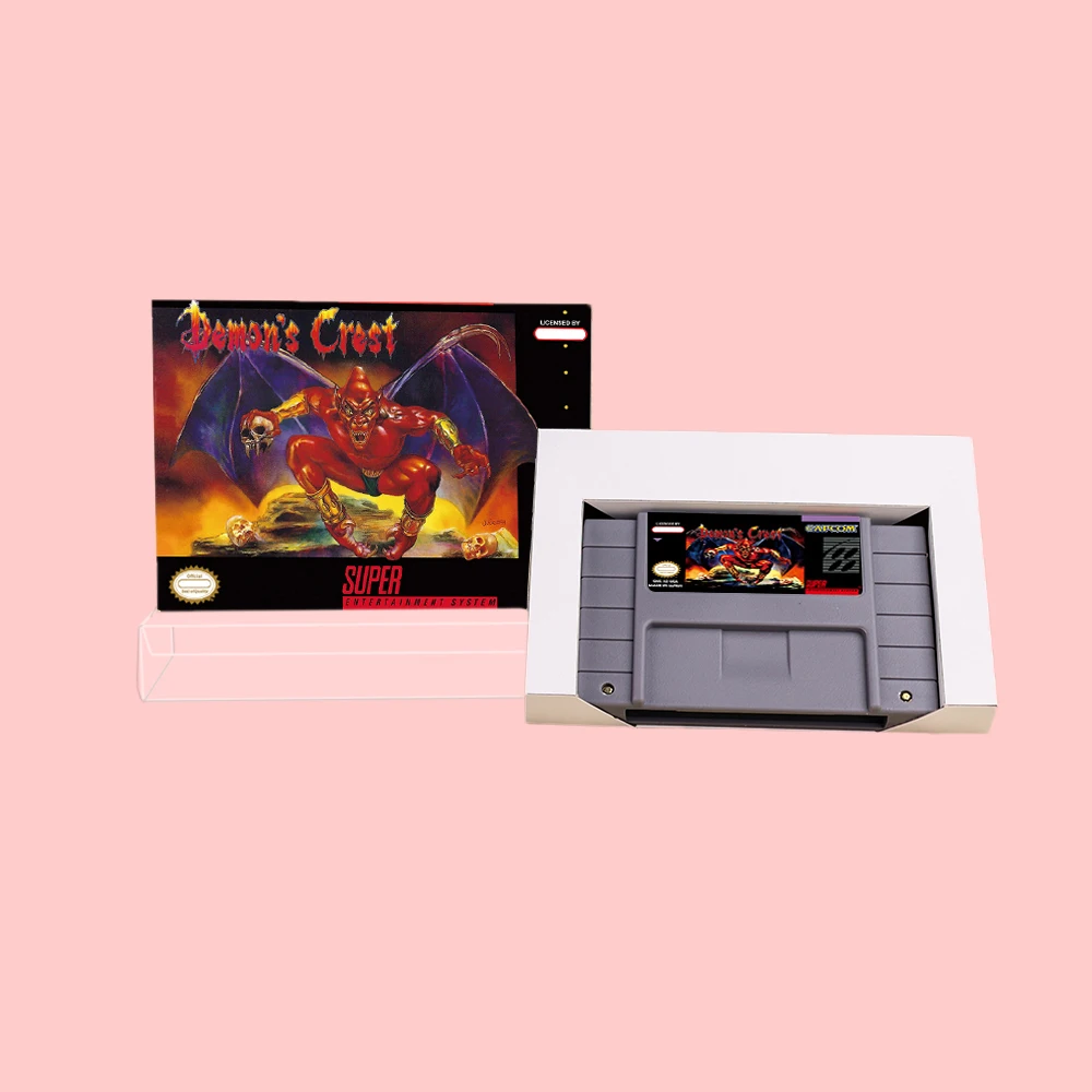 Demon's Crest Action Game Cartridge with Retial Box For SNES 16bit NTSC PAL Video Game Consoles