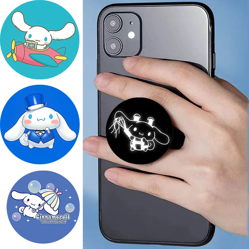 

Phone Socket Popping Cinnamoroll For iPhone 16 Pro Griptok Mobile Phone Holder Stand Finger Ring Soporte Movil For iPhone 15 Max