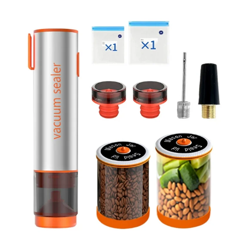 

A03F-For Meat Wine Compatible Handheld Food Sealer With Advanced Suction And Mason Jar Silicone Lids