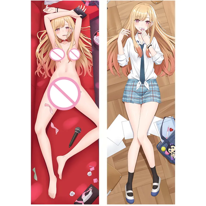 Uncensored 18 Sexy Anime My Dress-Up Darling Kitagawa Marin Dakimakura Case Body Hug Pillow Cushion Covers For Otaku Gifts