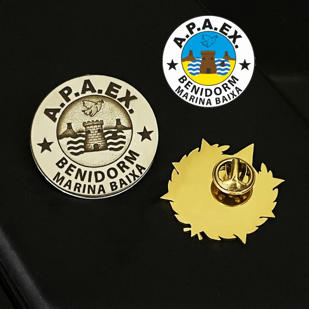 Personalized Customize Metal Badge Customized Stainless Steel Pattern Brooch Custom Logo Brooch Collar Pins Custom Made Badges