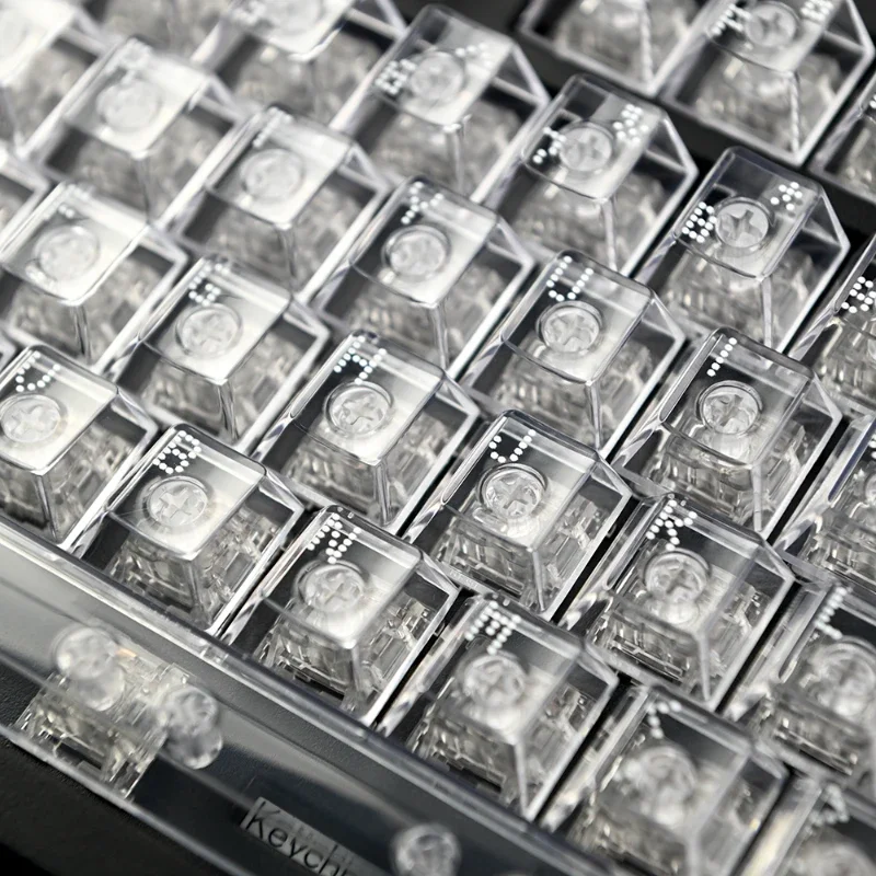 Asimov Keycaps Custom Personalize Keycaps UV Coated Film Multi Color Cherry Profile Transparent Keyboard Cap for Gaming Design