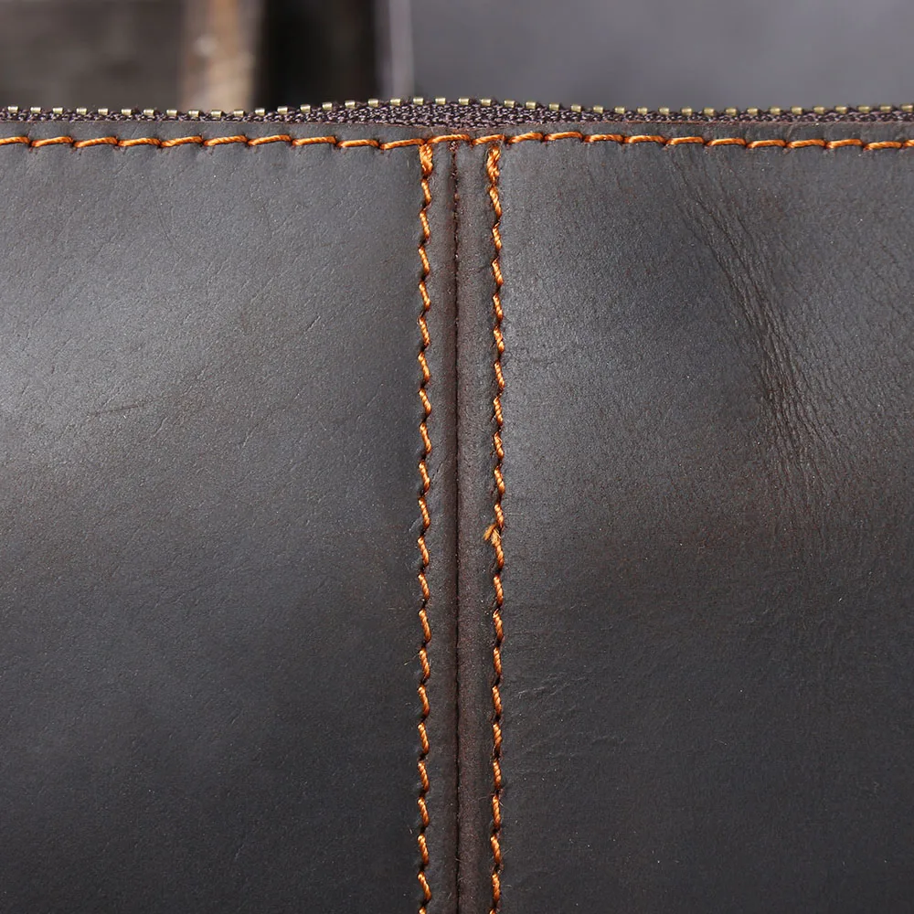 S.WORKER Clutch-Tasche aus echtem Vollnarben-Rindsleder, Herren-Handtasche, Vintage-Tasche, lässige Handtasche mit großem Fassungsvermögen für Herren – Detail 30