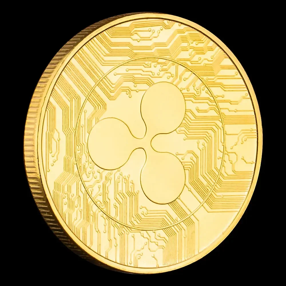 Ripple Crypto Physical Cryptocurrency Coin Golden Plated Souvenirs Coins Home Decorations Commemorative Gift