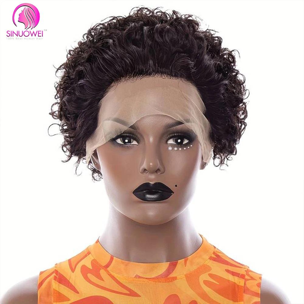 Pixie Cut Wig 13x4 Lace Front Human Hair Wig Short Curly Lace Front Wigs Human Hair Wigs Pixie Cut Transparent Lace Front Wigs