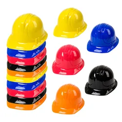 10/30/60pcs Party Hats Red Blue Yellow Orange Black Worker Plastic Hat Birthday Dance Party Safety  Hat Party Decor Supplies