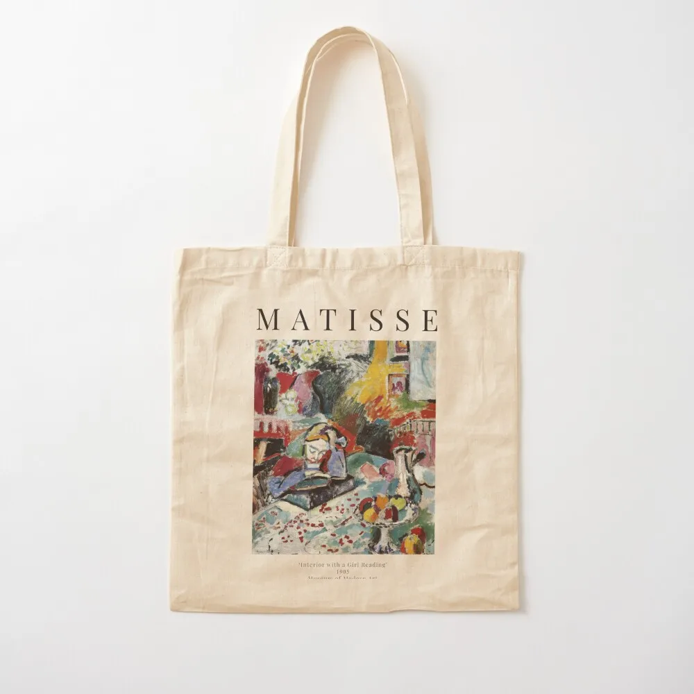 Henri Matisse - Interior with a Girl Reading - Exhibition Poster Tote Bag sacs de shopping Women's bags Custom bag