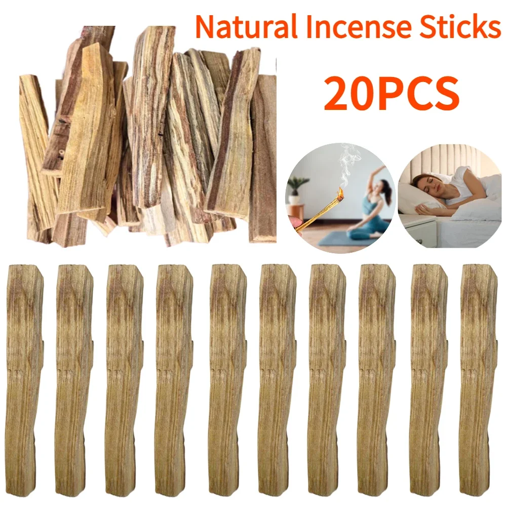 7-10CM bastoncini di incenso naturale Palo Santo bastoncini di legno per sbavature aromaterapia brucia bastoncini di legno senza profumo soggiorno