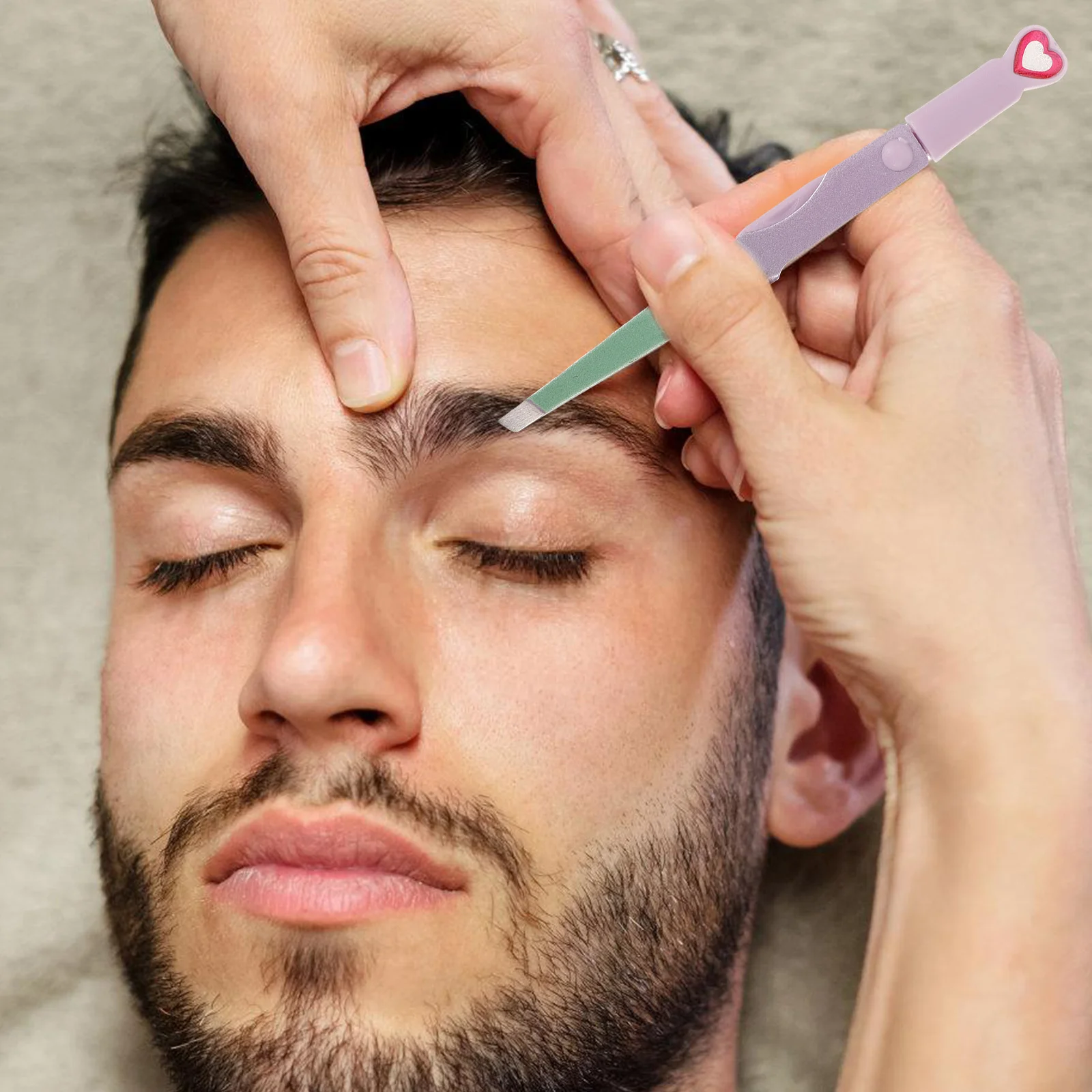 مجموعة واحدة من مشبك ملاقط الرموش من الفولاذ المقاوم للصدأ مع مشط أداة توزيع الرموش الاحترافية للوصلات