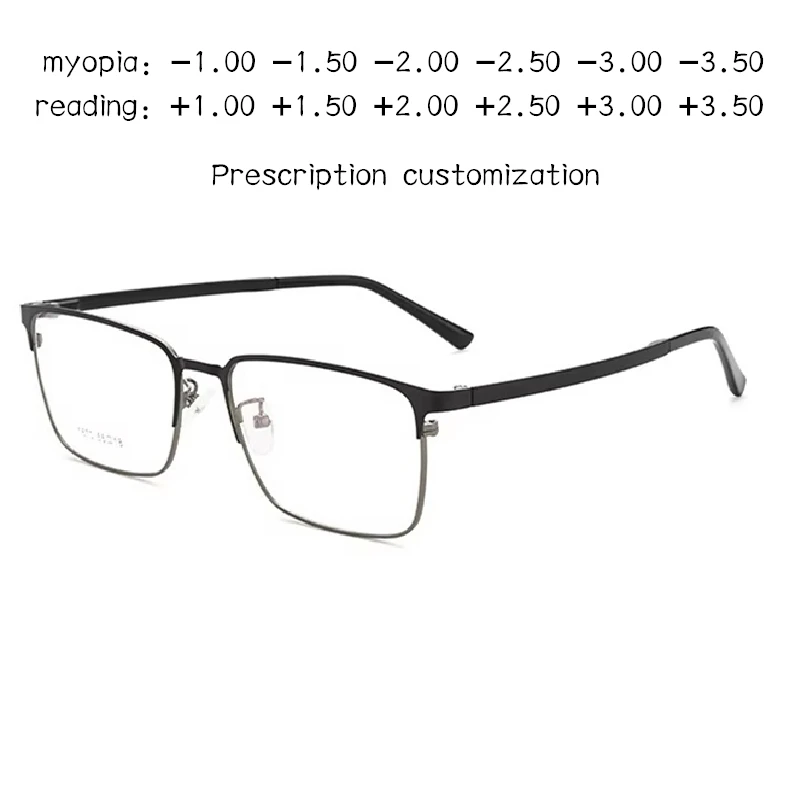 

55-18 новые мужские ретро полнокадровые очки в оправе с защитой от синего света, очки для чтения, индивидуальные линзы для близорукости, астигматизма по рецепту