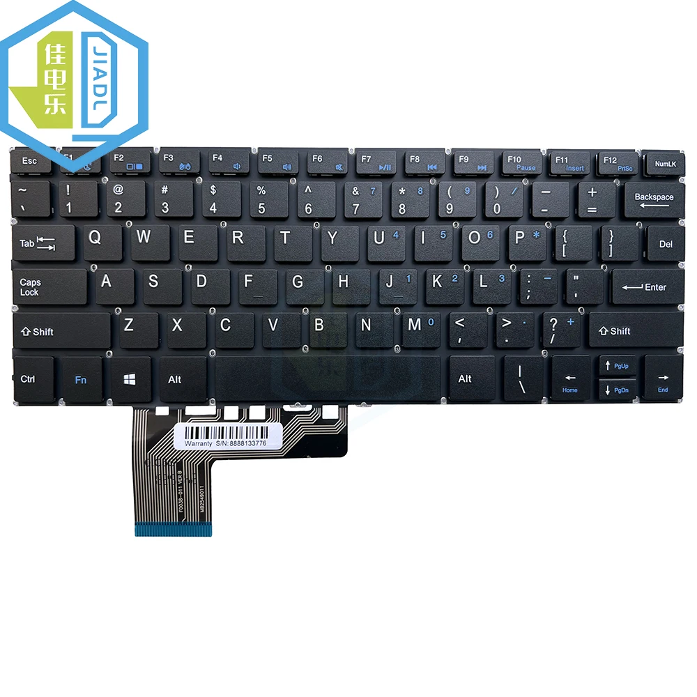 

US English Laptop Keyboard for F0038-011 prixton flex pro 4 64gb Notebook Keyboard Replacement