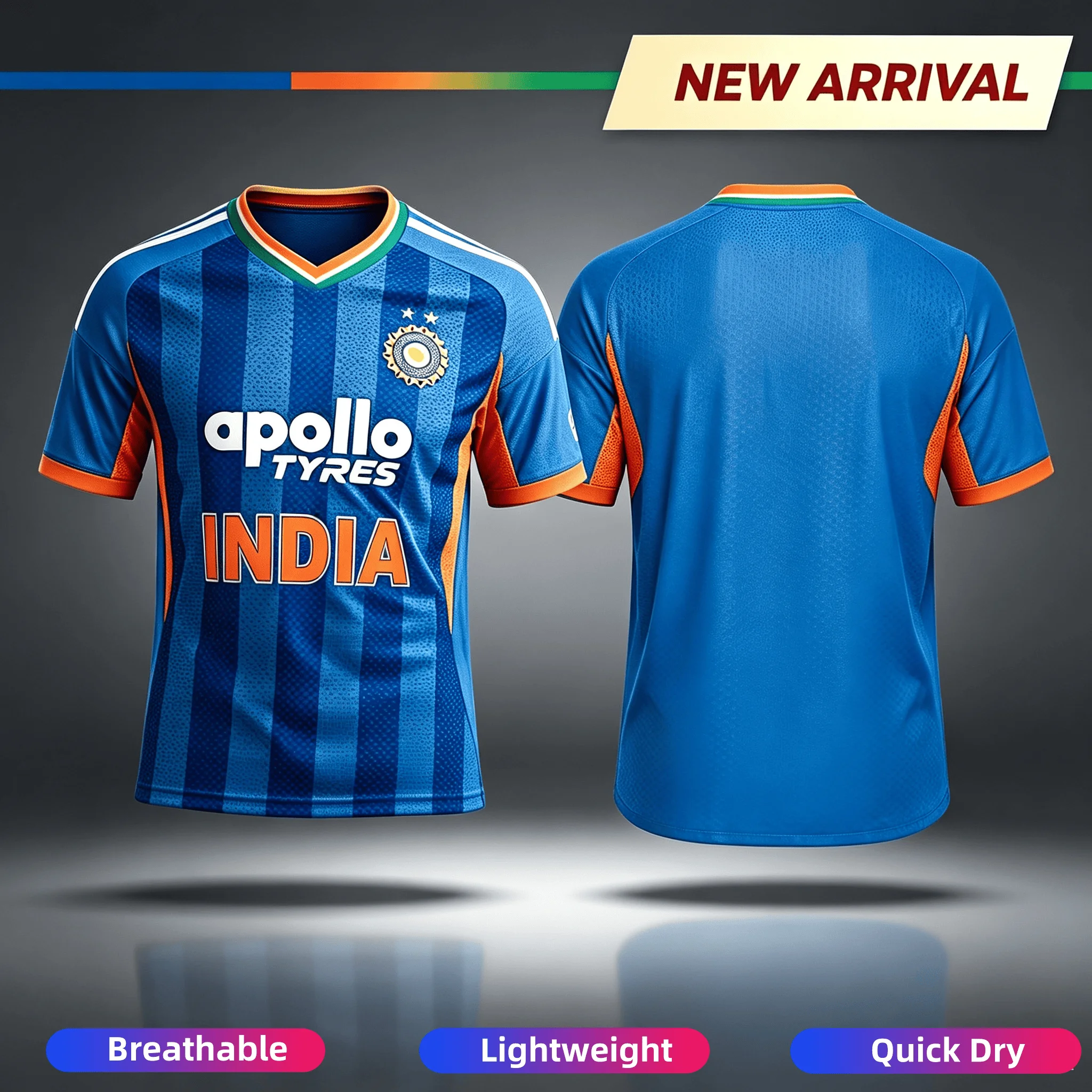 Aliexpress Men's India National Cricket Team Jersey 2026 T20 Edition Quick Dry Short Sleeve Sports Training Uniform Fans Family Matching - Aliexpress Deal