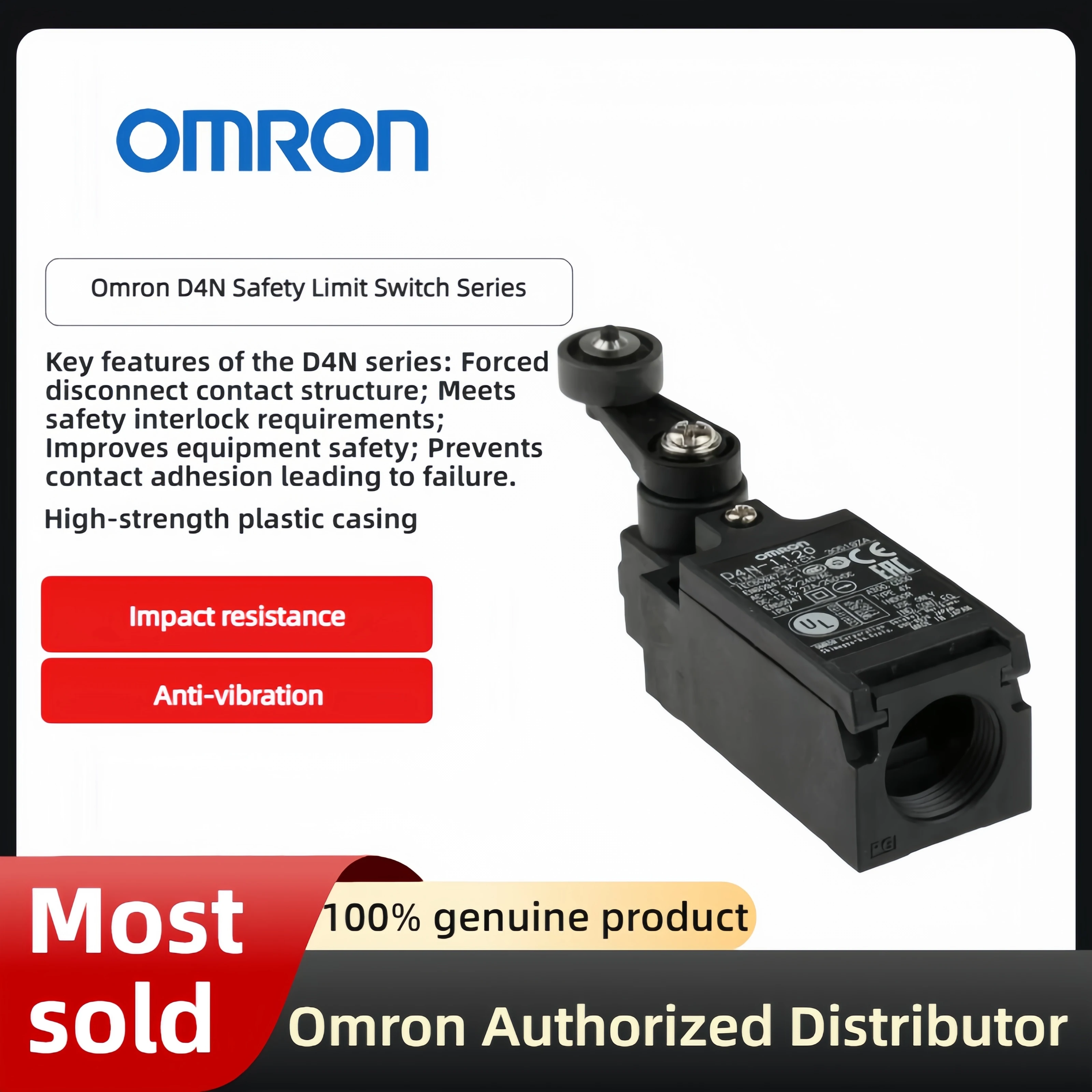 OMRON Interruptores de límite D4N-1120 D4N-1122 D4N-1125 D4N-112G D4N-112H D4N-1131 D4N-1132 D4N-1162 D4N-1172