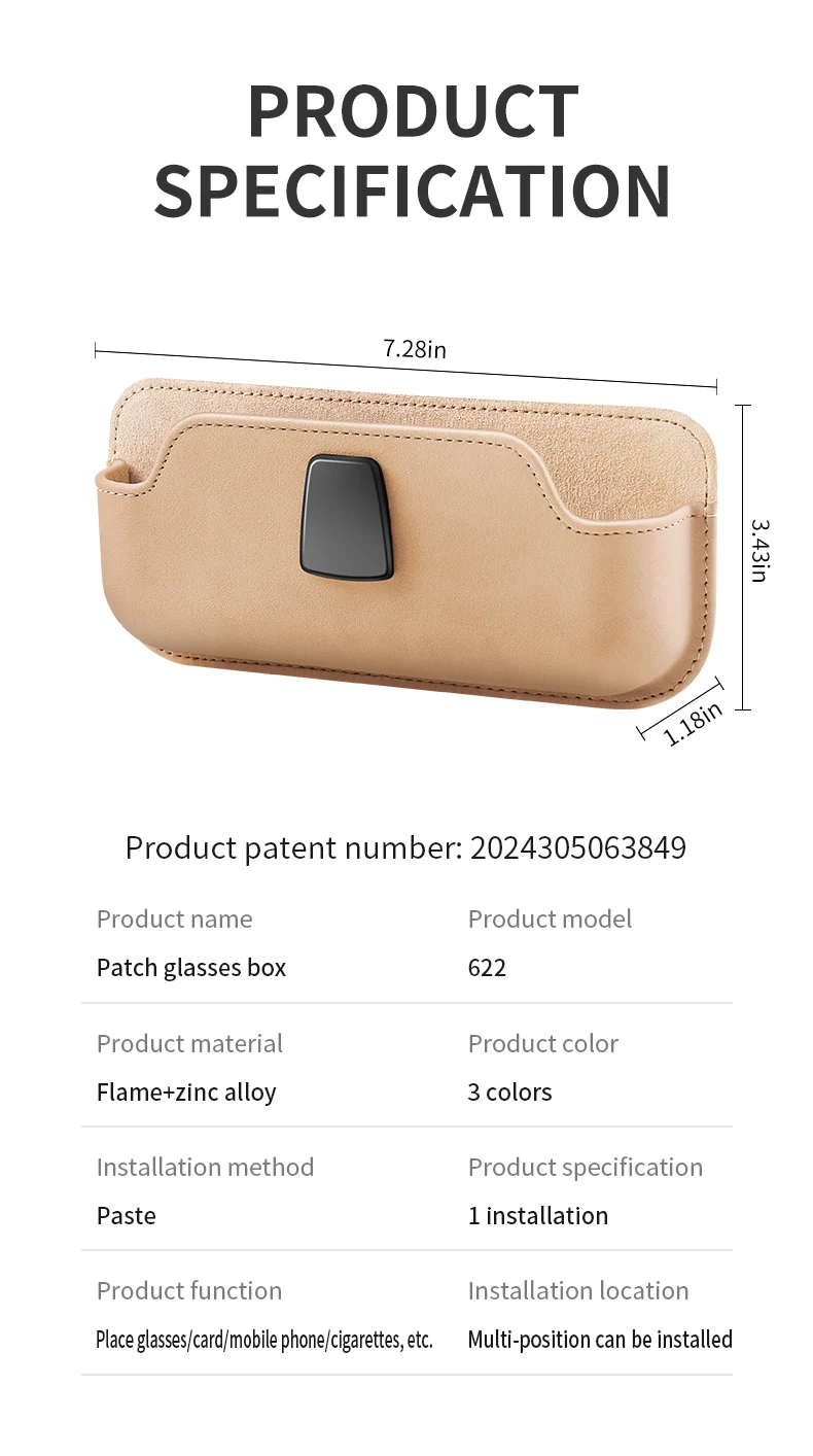 Neue Auto Sonnenschirm Gläser Rahmen Kreative Sonnenschirm Sonnenbrille Lagerung Box Multifunktionale Telefon Karte Lagerung Box Klebstoff Typ – Detail 21