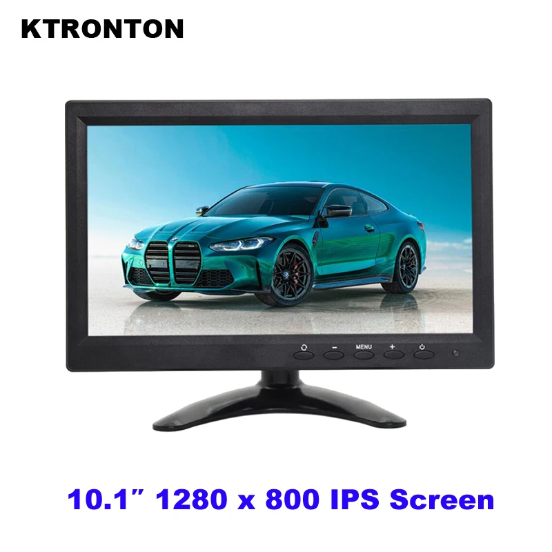 

KTRONTON 10.1 Inch 1280 x 800 Portable IPS Monitor with HDMI VGA USB AV BNC for Car/Medical Treatment/Computer/Games/CCTV