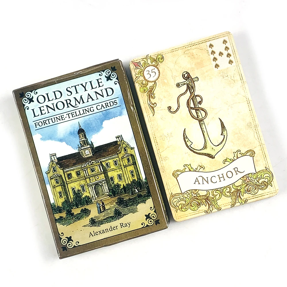 Old Style Lenormand Fortune-Telling Cards A 38 English Fate Divination Deck Borad Games,Stylish & Compact, Ideal For Travel