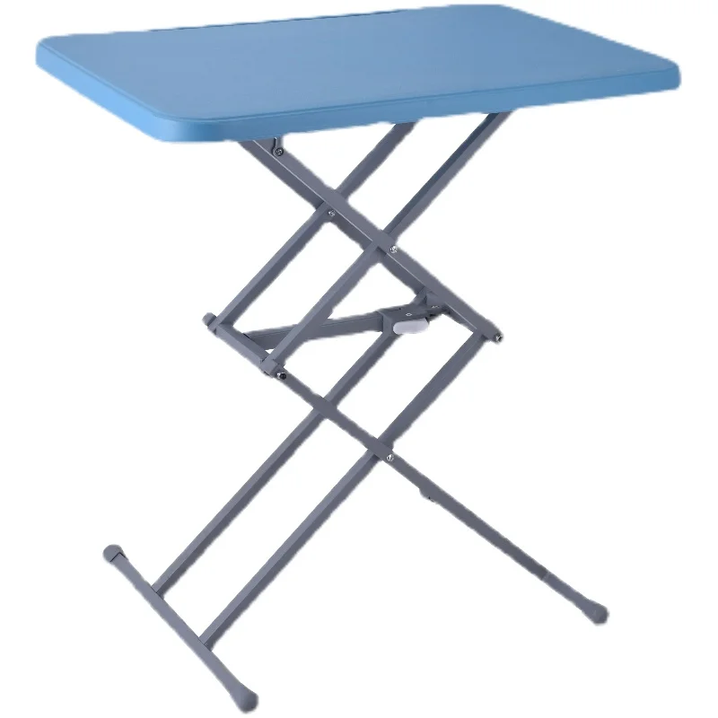 Portable  lifting folding table learning table bay window outdoor camping barbecue stall table storage free installation