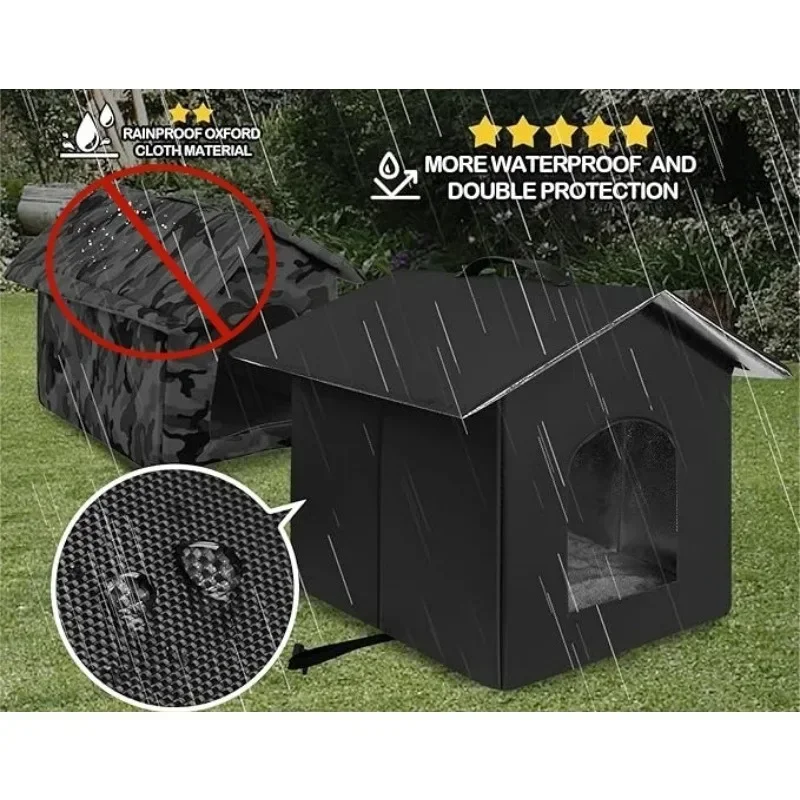 Thickened thermal insulation cat nest, waterproof and cold-proof removable and washable Oxford cloth
